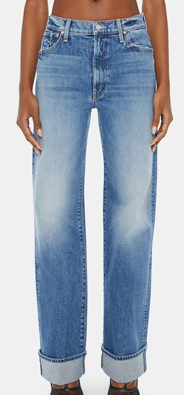 Mother Jeans The Dodger Skimp Cuff High Rise Relaxed Long Music is the Medium 31
